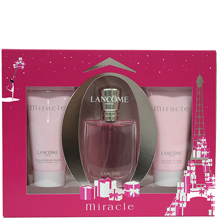 LANCOME,Miracle,Trio Set,เซตของขวัญ,บอดี้โลชั่น,น้ำหอมมิราเคิล,เจลอาบน้ำ