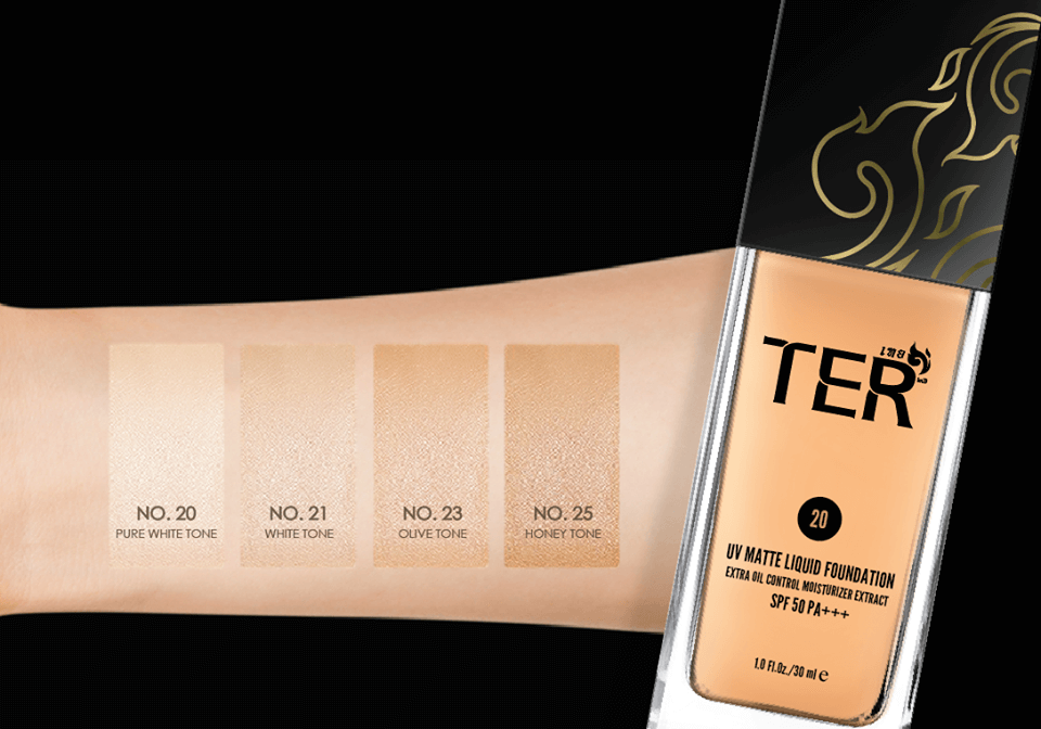 TER,UV Matte Liquid Foundation,SPF 50 PA+++,รองพื้น,เฑอ,รองพื้นเนื้อแมทผสมมอยเจอร์ไรเซอร์