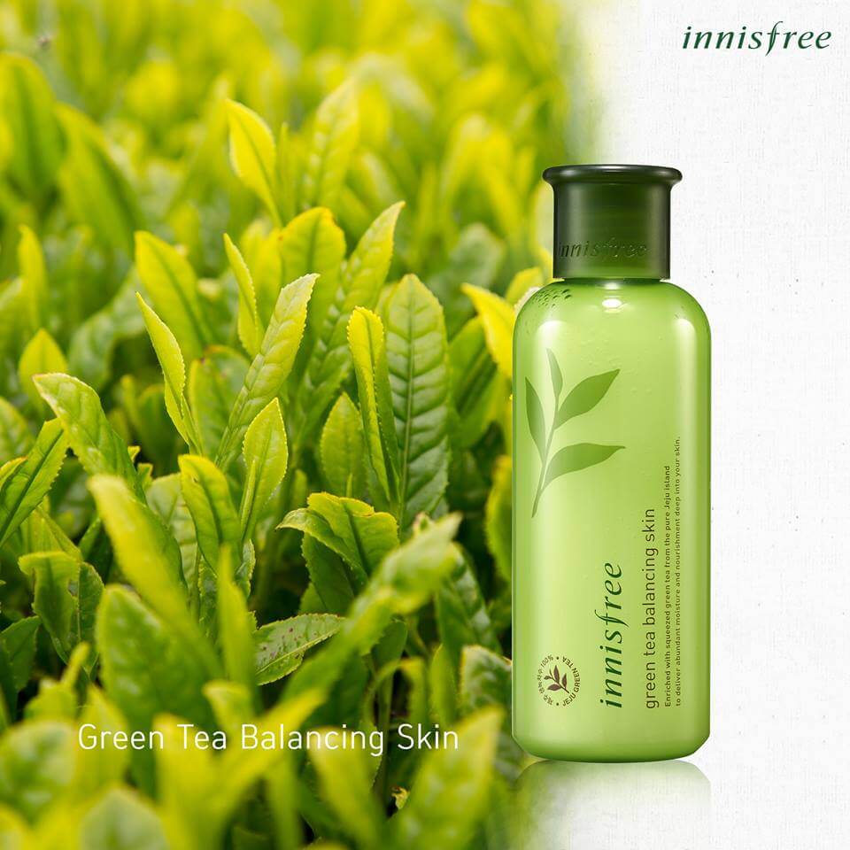 Innisfree,GreenTeaBalancingSkin,โทนเนอร์,สูตรน้ำสำ,หรับผิวธรรมดา-ผิวผสม,อินนิสฟรี