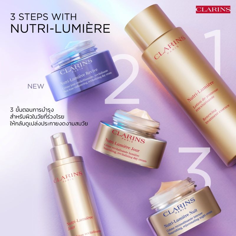 CLARINS Nutri-Lumiere Jour Nourishing Revitalizing Day Cream , CLARINS ,  Nutri-Lumiere ครีมบำรุงผิว , clarins nutri-lumière nuit รีวิว , clarins nutri-lumière nuit ราคา